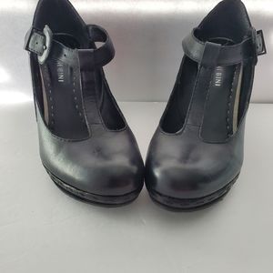 Gianni Bini Wedge Heel Mary Jane Leather Shoes